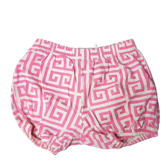 Mud Pie Baby Girl's Pink Monkey Embroidered Shorts Size 0-12 Months Cute Fun - Picture 2 of 8